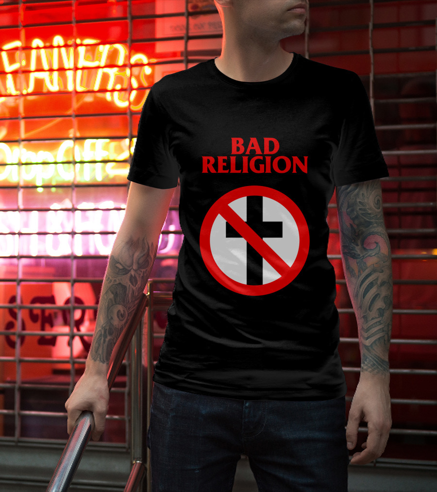 Bad Religion No Cross Symbol Iconic Punk Band T-Shirt