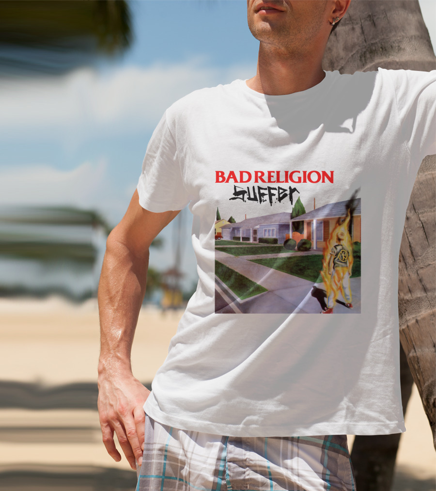 Bad Religion Suffer Flames Street Scene T-Shirt