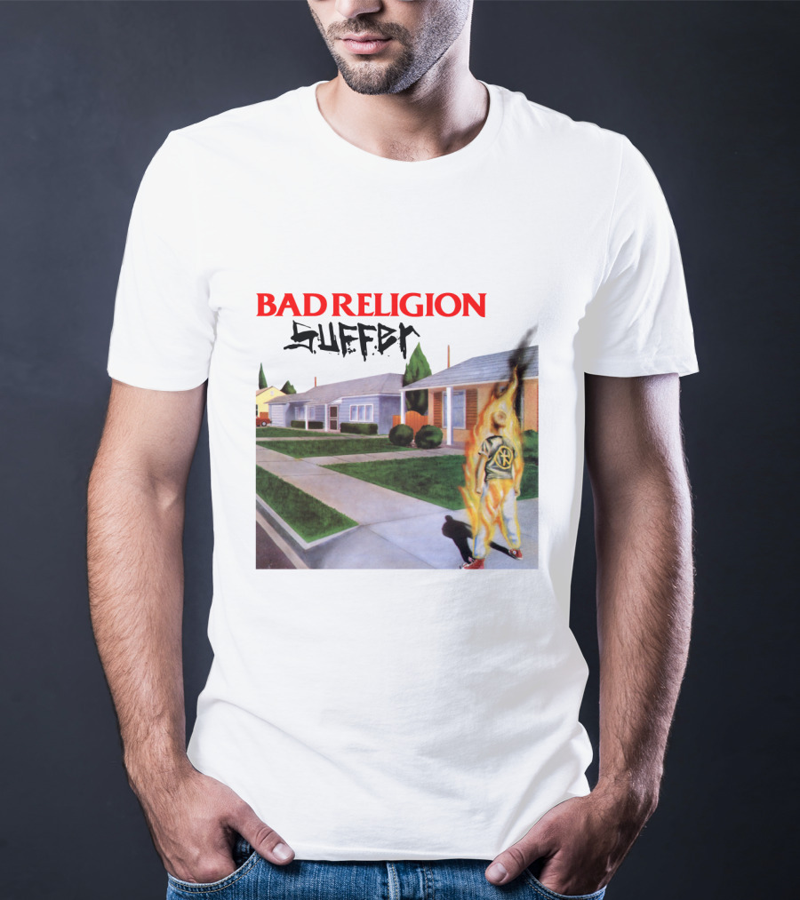 Bad Religion Suffer Flames Street Scene T-Shirt