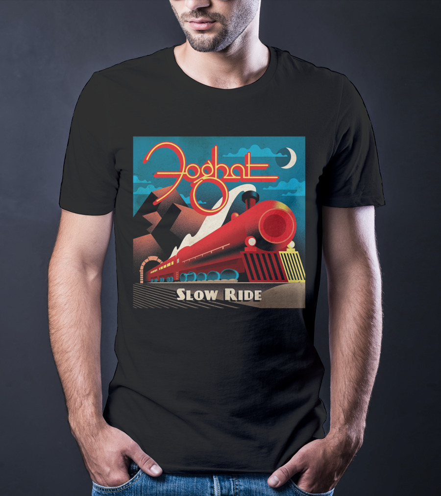 Foghat Slow Ride Retro Train T-Shirt