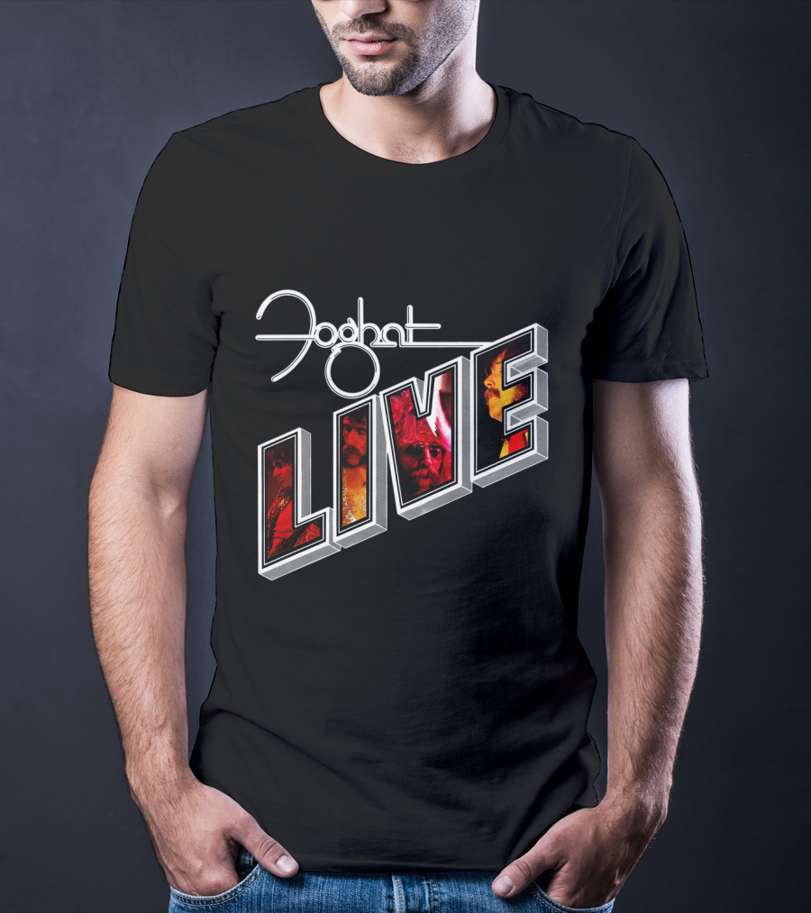 Foghat Live Album Cover Vintage Style T-Shirt