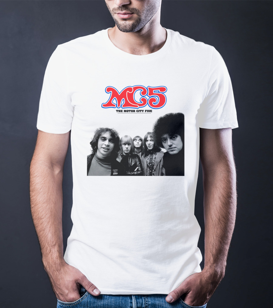 Mc5 The Motor City Five Band Retro Group Photo T-Shirt