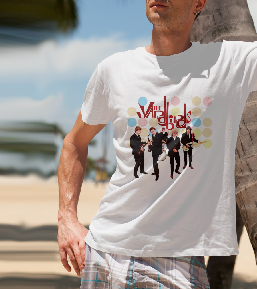 The Yardbirds Band Members With Guitars And Drums T-Shirt