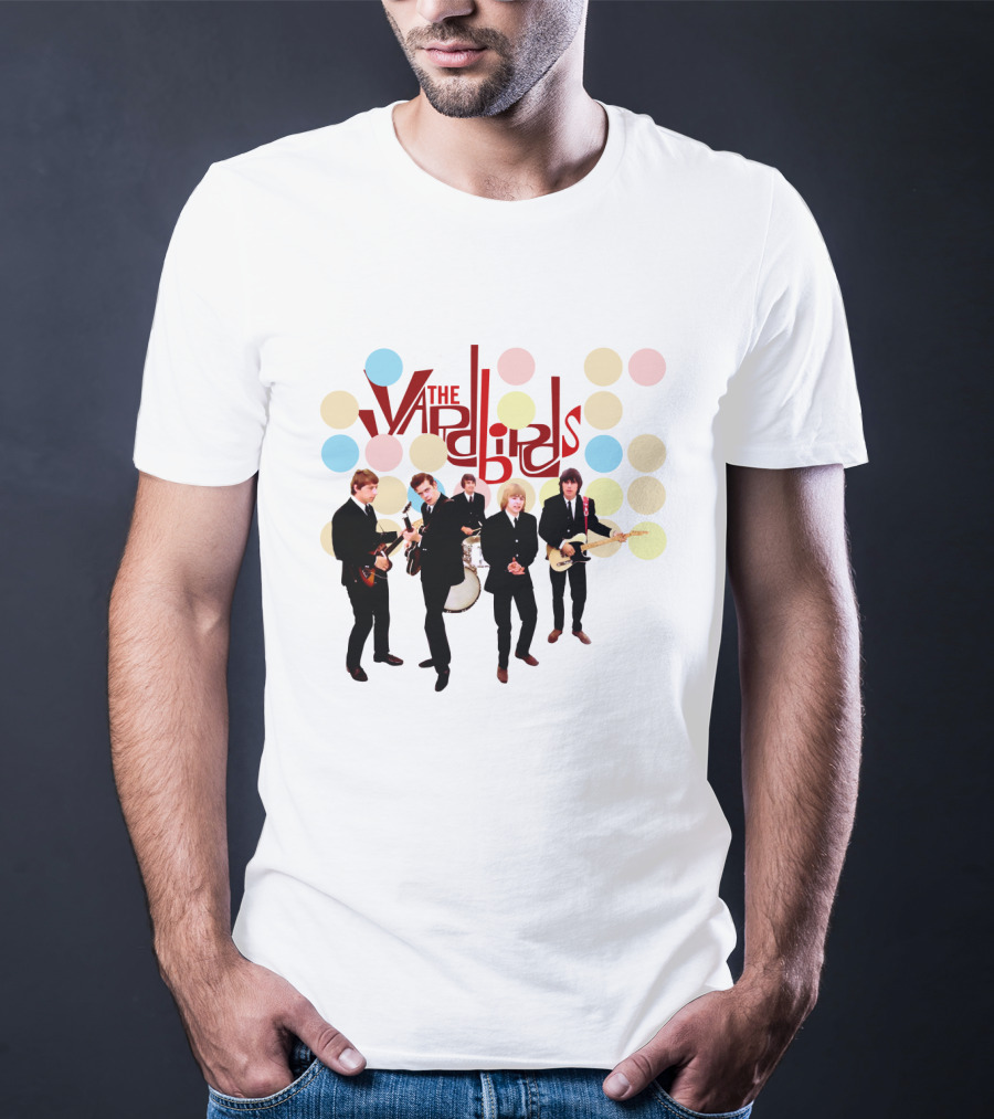 The Yardbirds Band Members With Guitars And Drums T-Shirt