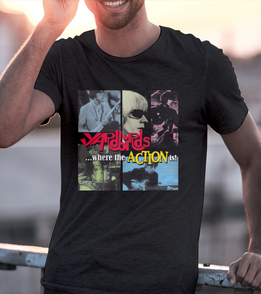 Yardbirds Where The Action Is Collage T-Shirt