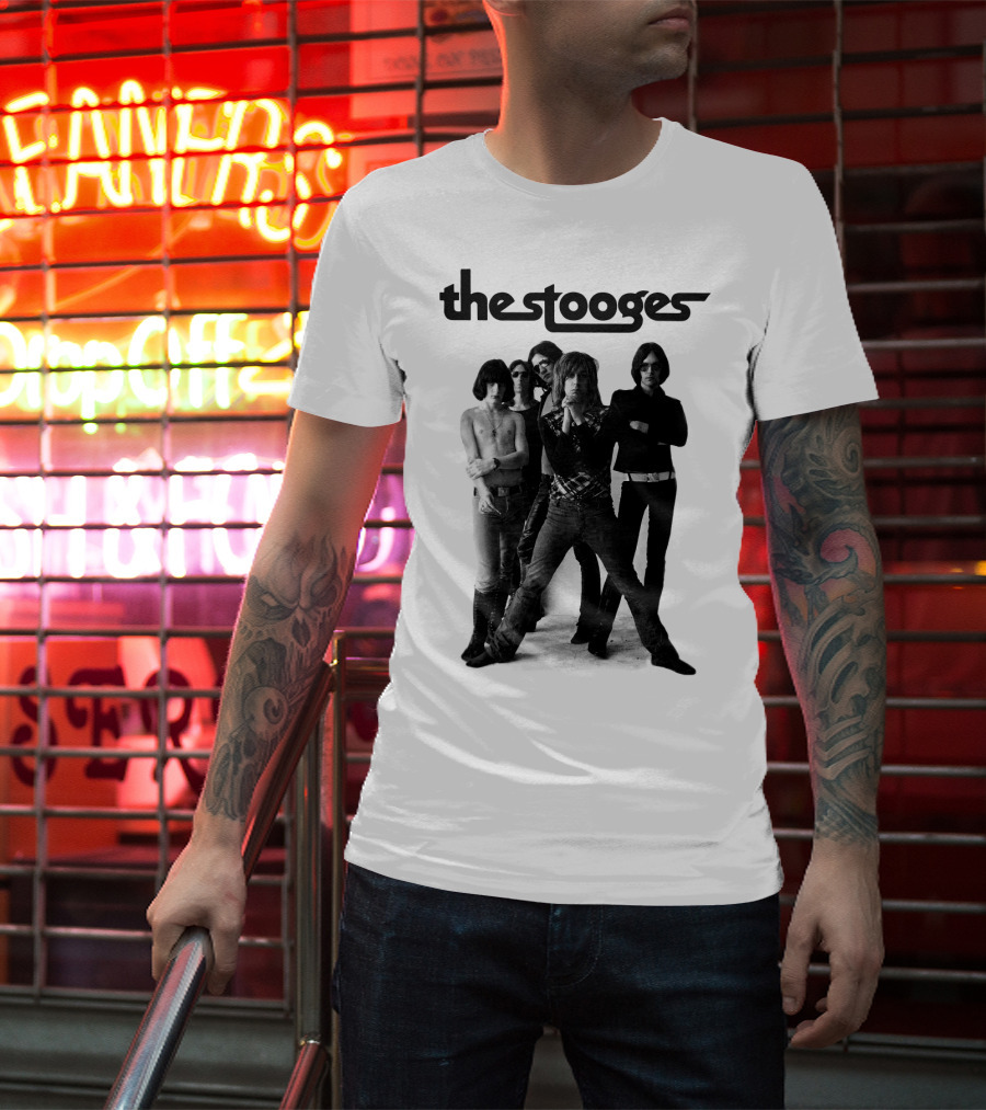 The Stooges Band Classic Black And White Photo T-Shirt