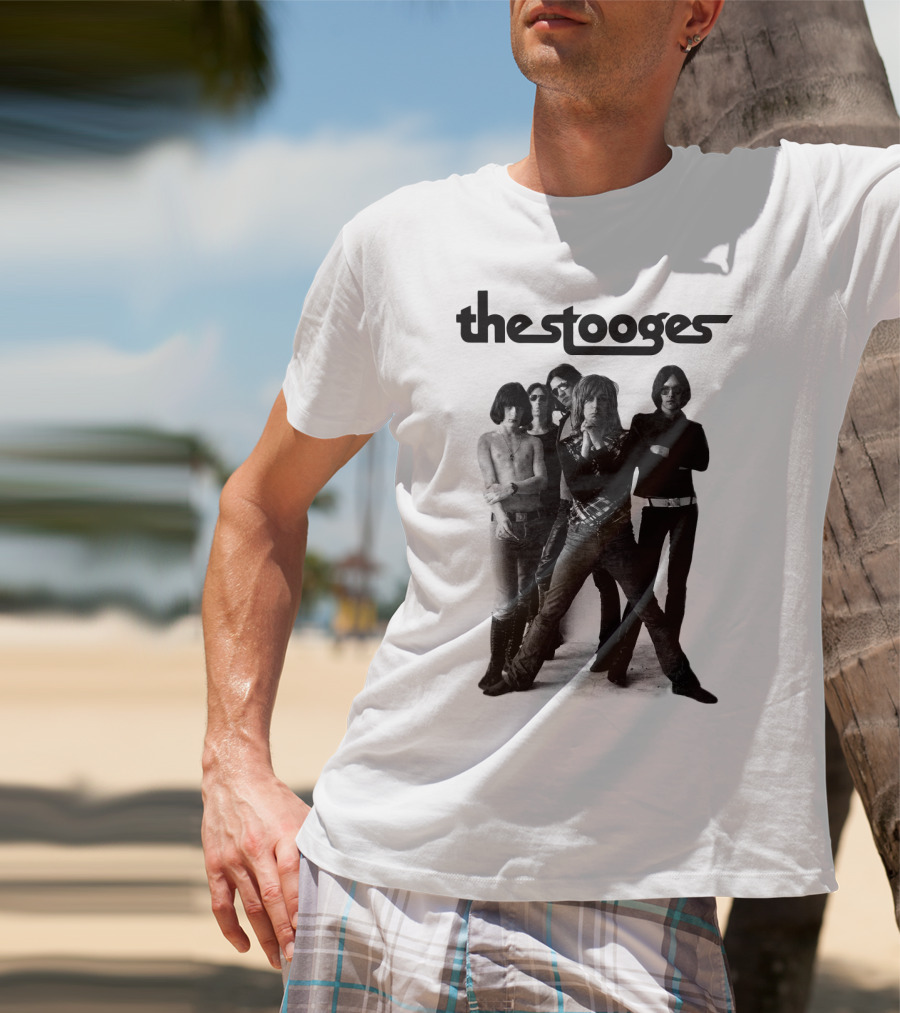 The Stooges Band Classic Black And White Photo T-Shirt