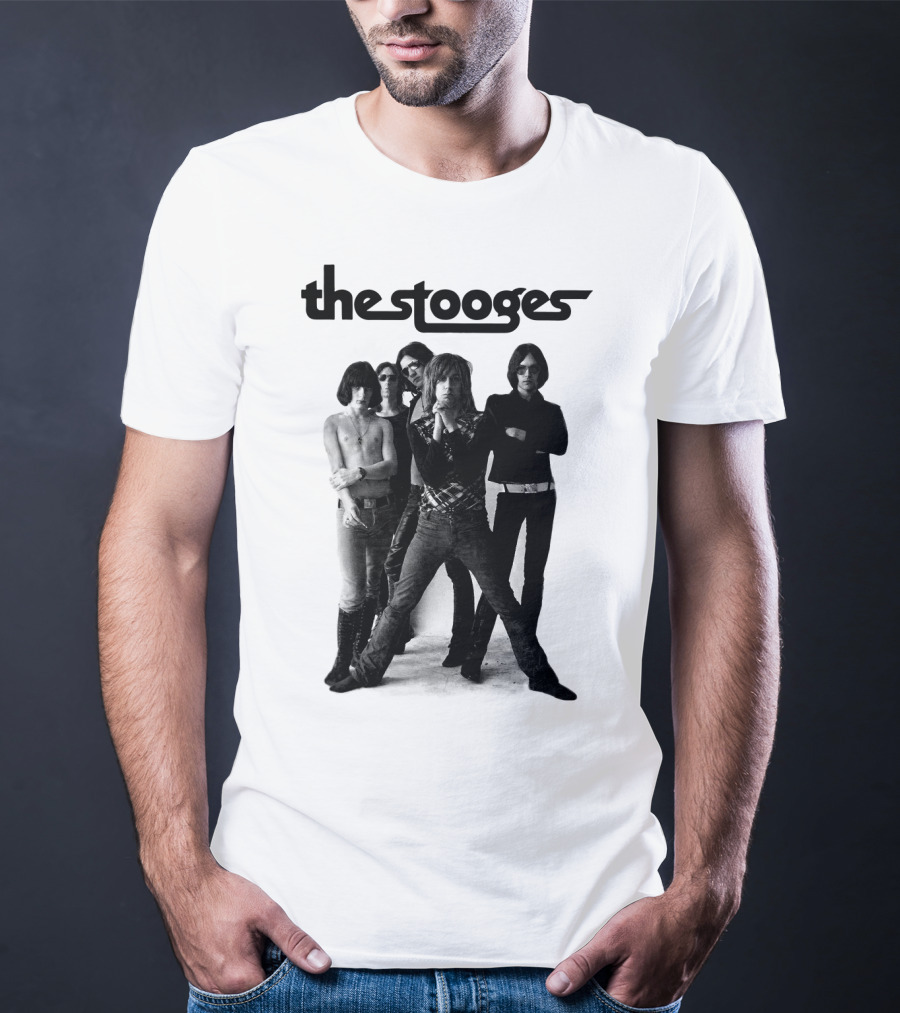 The Stooges Band Classic Black And White Photo T-Shirt