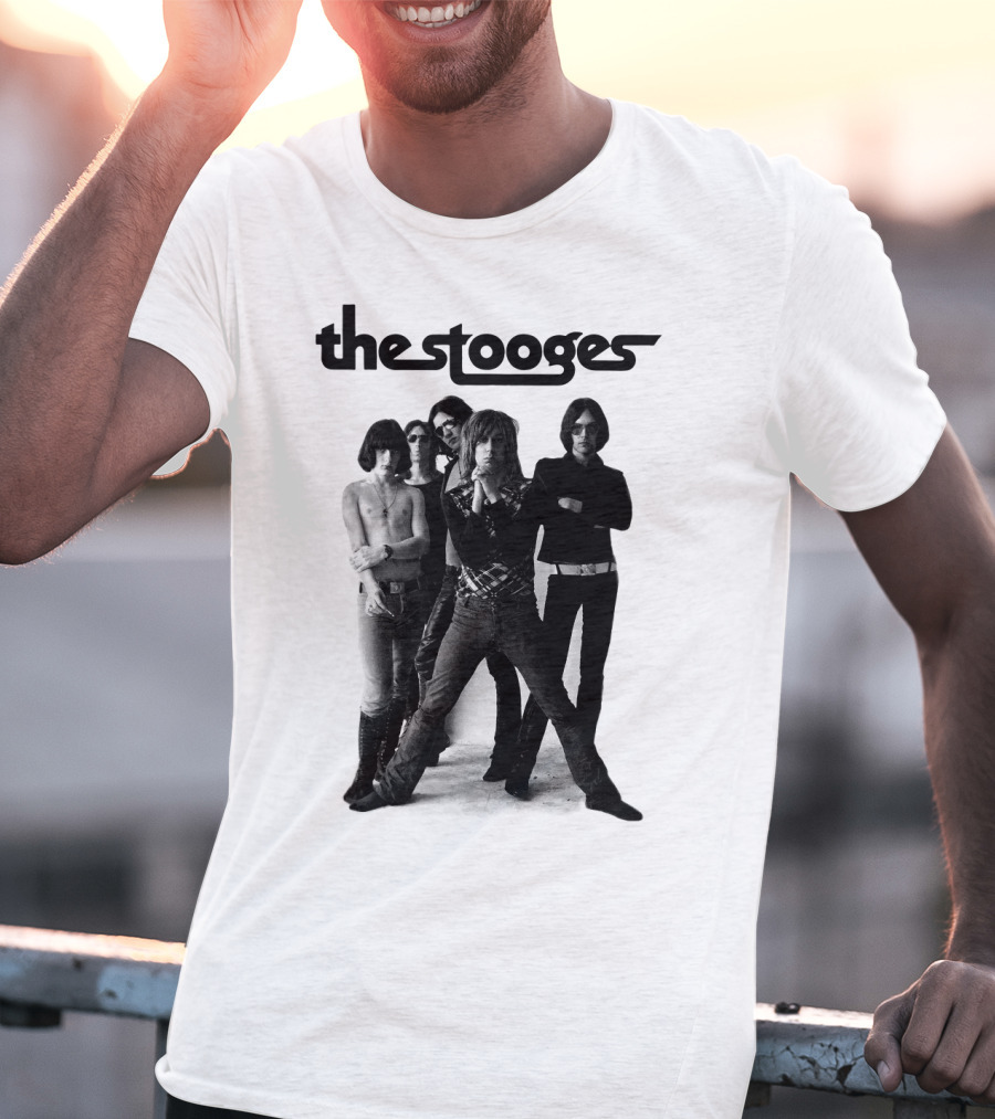 The Stooges Band Classic Black And White Photo T-Shirt