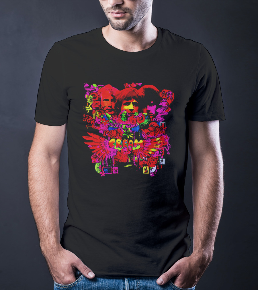 Cream Disraeli Gears 1967 Psychedelic Album Cover Art T-Shirt