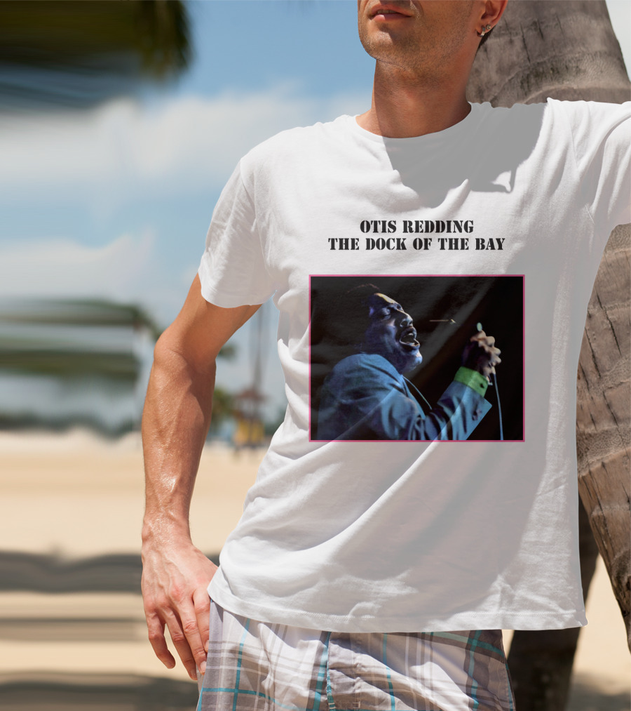 OTIS REDDING THE DOCK OF THE BAY 1968 Blue Suit Performance T-Shirt