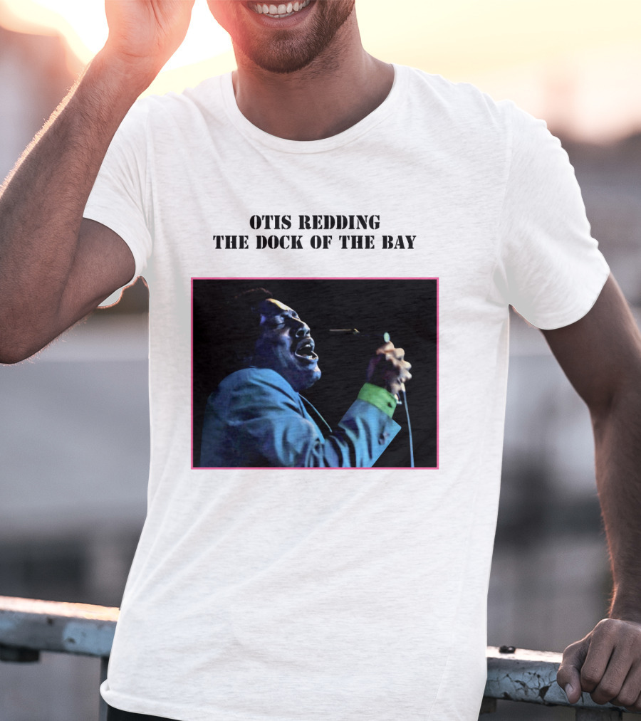 OTIS REDDING THE DOCK OF THE BAY 1968 Blue Suit Performance T-Shirt