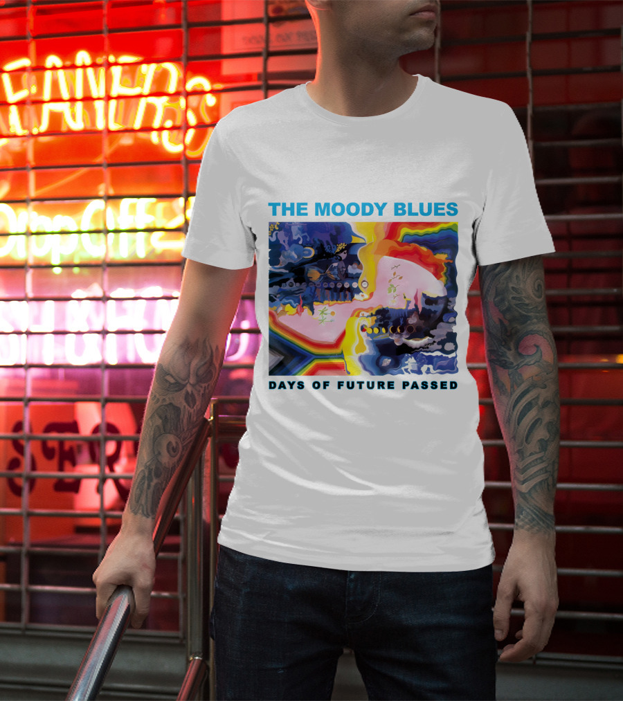 THE MOODY BLUES DAYS OF FUTURE PASSED Psychedelic Album Cover T-Shirt