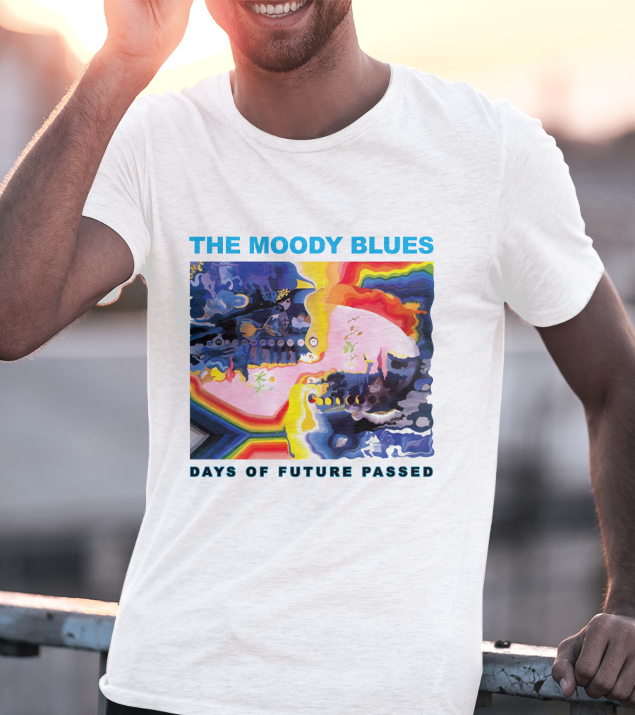 THE MOODY BLUES DAYS OF FUTURE PASSED Psychedelic Album Cover T-Shirt