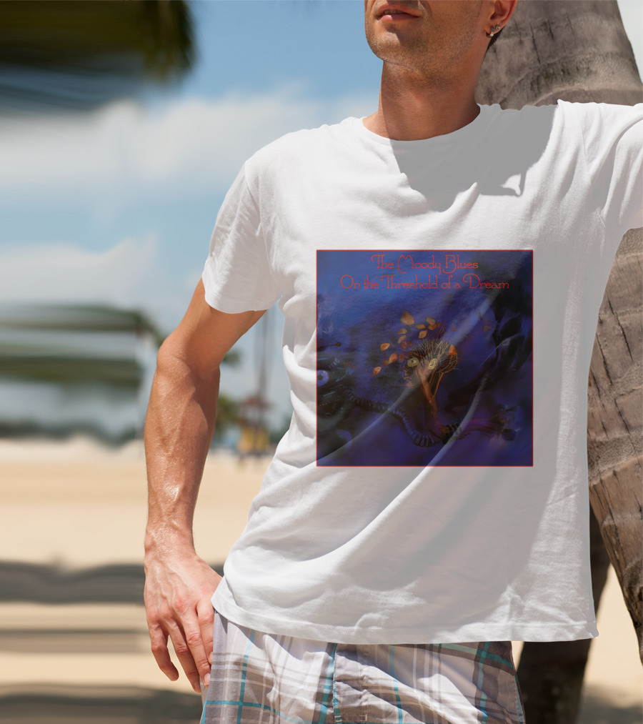 The Moody Blues On The Threshold Of A Dream Album Art With Tree And Cosmic T-Shirt