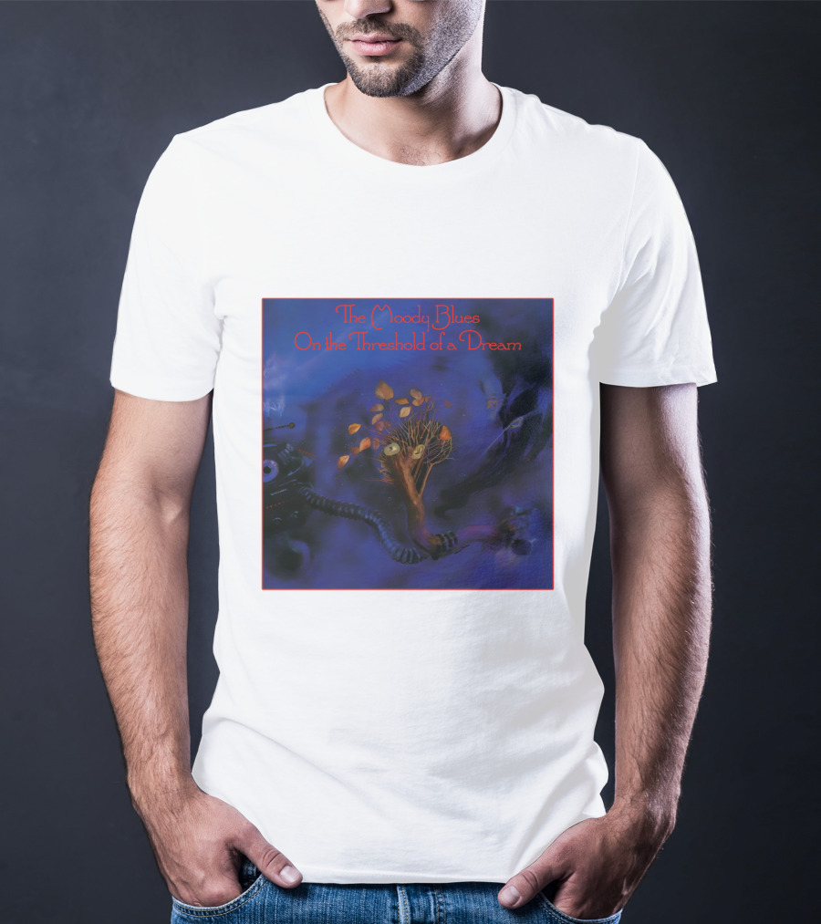 The Moody Blues On The Threshold Of A Dream Album Art With Tree And Cosmic T-Shirt