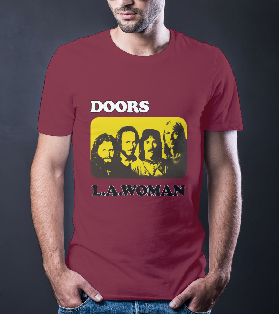 Doors L.A. Woman Album Yellow T-Shirt
