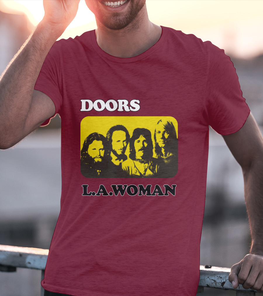 Doors L.A. Woman Album Yellow T-Shirt