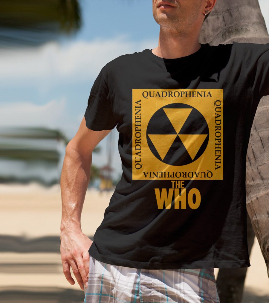 The Who Quadrophenia Yellow Radiation Symbol Square T-Shirt