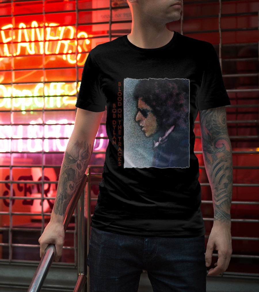 Bob Dylan Blood On The Tracks Album Cover T-Shirt