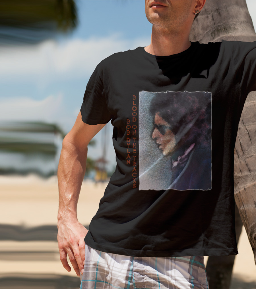 Bob Dylan Blood On The Tracks Album Cover T-Shirt