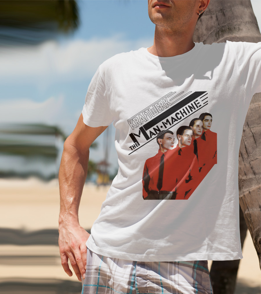 Kraftwerk The Man Machine Album Art Red Outfit Quartet T-Shirt