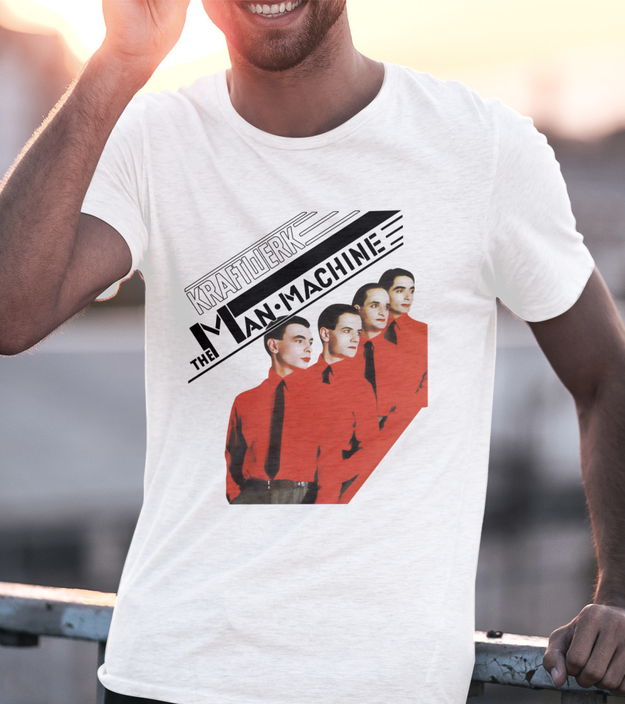 Kraftwerk The Man Machine Album Art Red Outfit Quartet T-Shirt