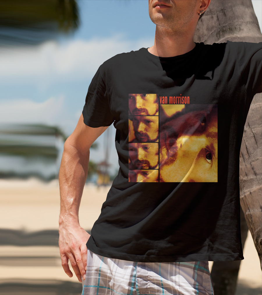 Van Morrison Moondance 1970 Album Cover Multiple Portraits T-Shirt
