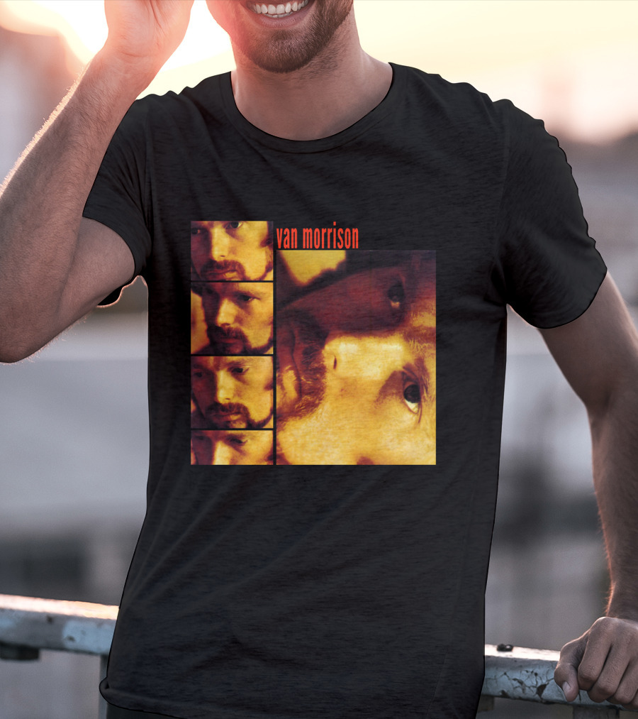 Van Morrison Moondance 1970 Album Cover Multiple Portraits T-Shirt
