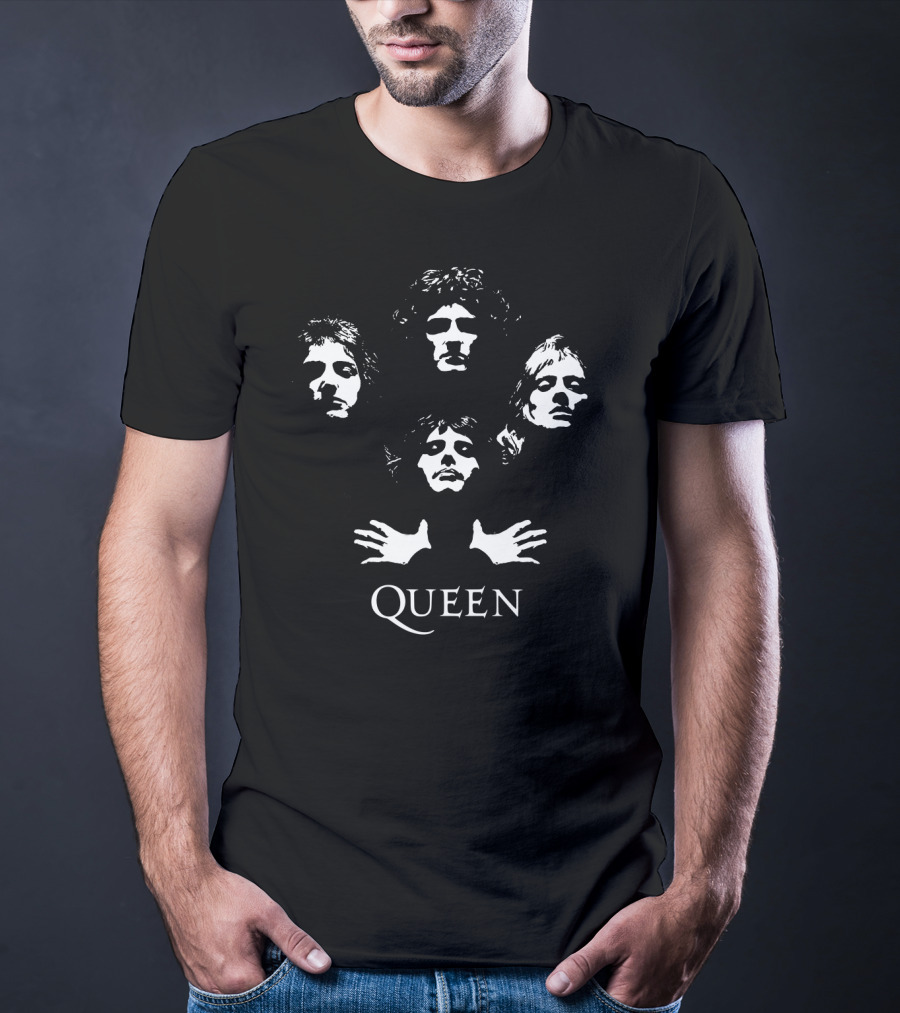 Queen Bohemian Rhapsody Band Members Iconic Silhouette T-Shirt