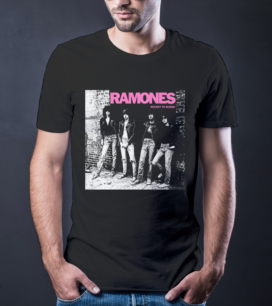 Ramones Rocket To Russia Band Photo Album Cover T-Shirt