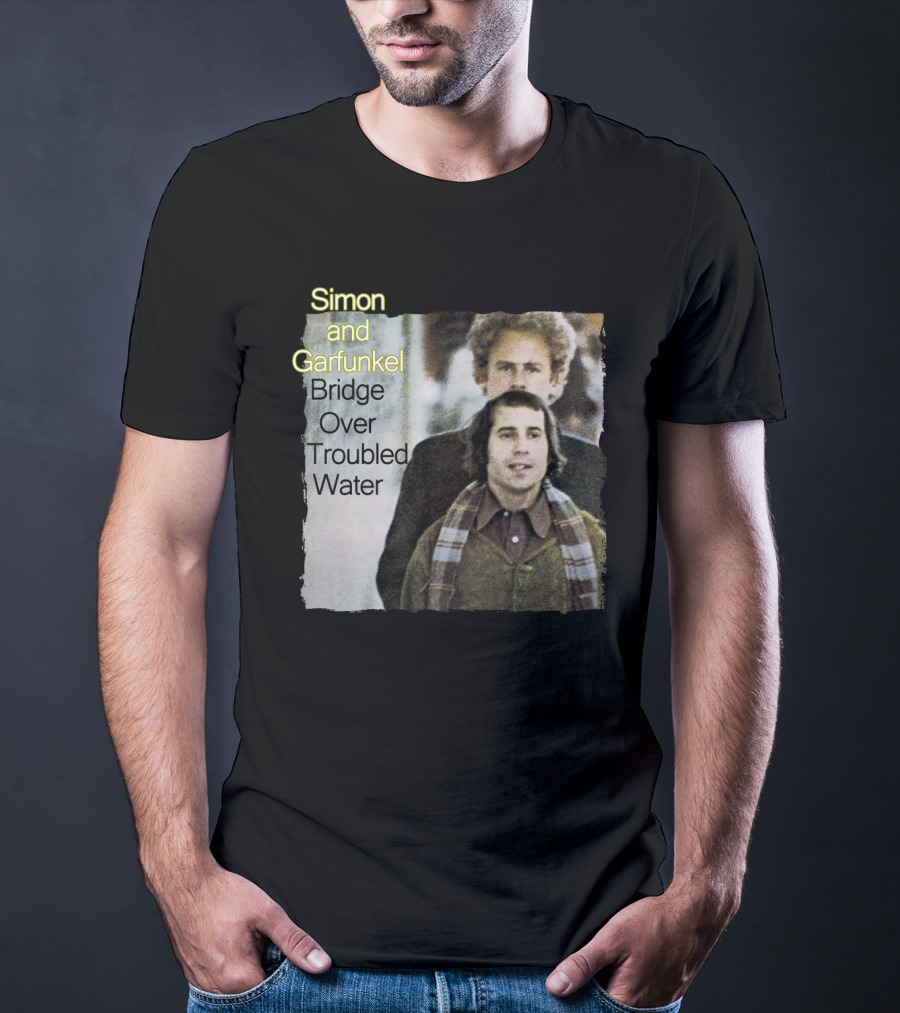 Simon And Garfunkel Bridge Over Troubled Water 1970 Album Cover T-Shirt