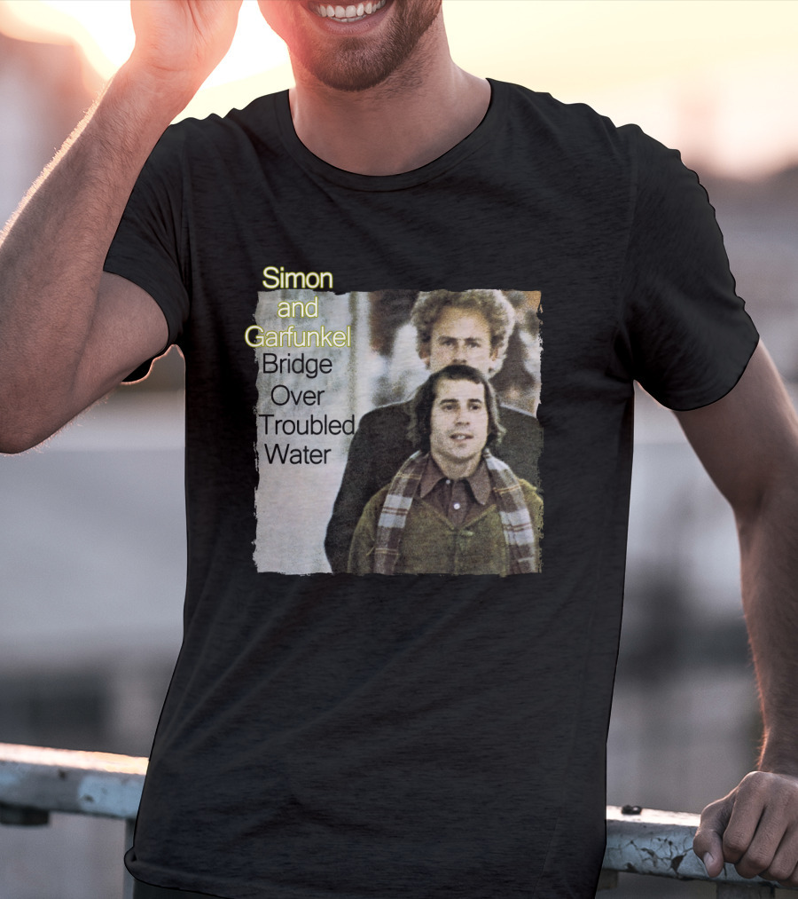 Simon And Garfunkel Bridge Over Troubled Water 1970 Album Cover T-Shirt