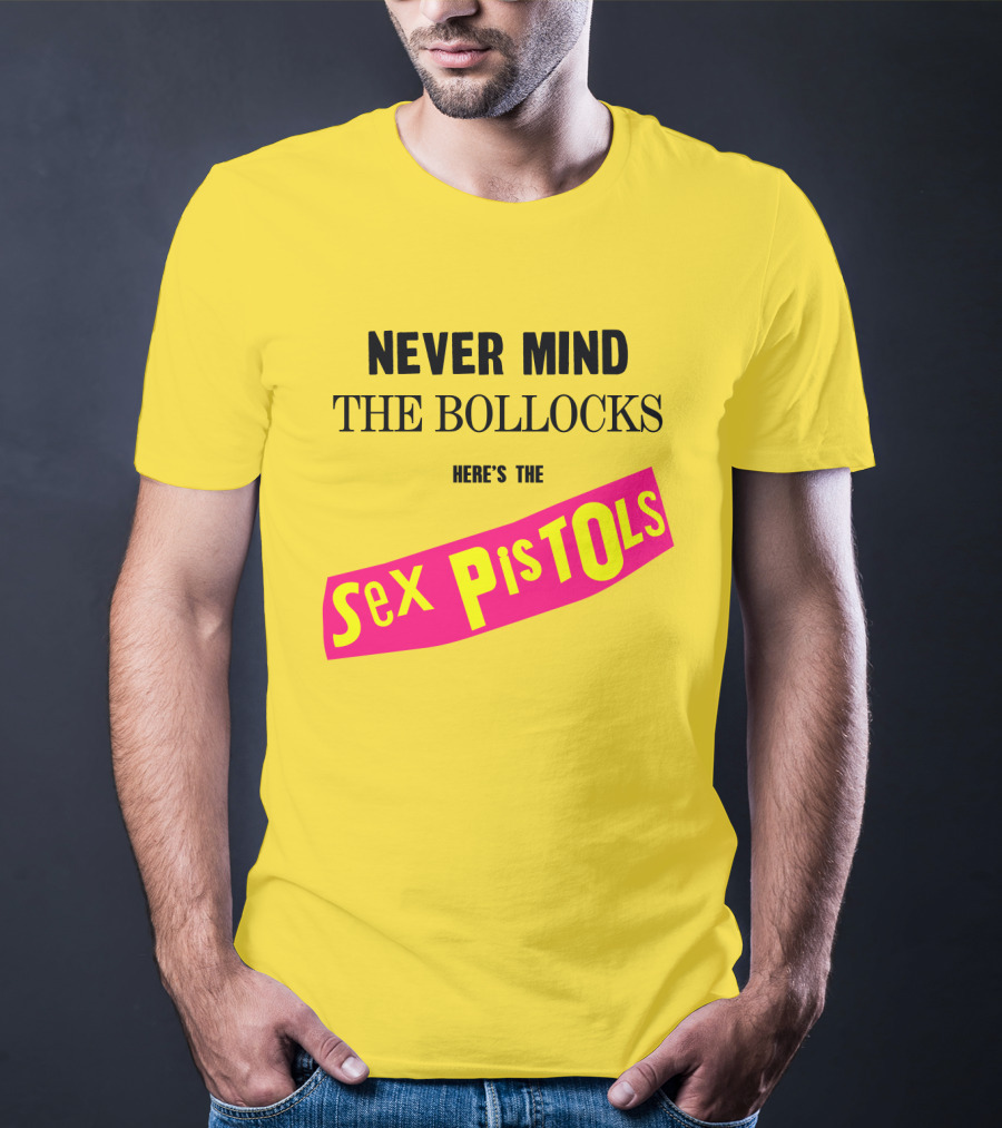 Never Mind The Bollocks Here's The Sex Pistols Classic Punk Rock Album Cover T-Shirt