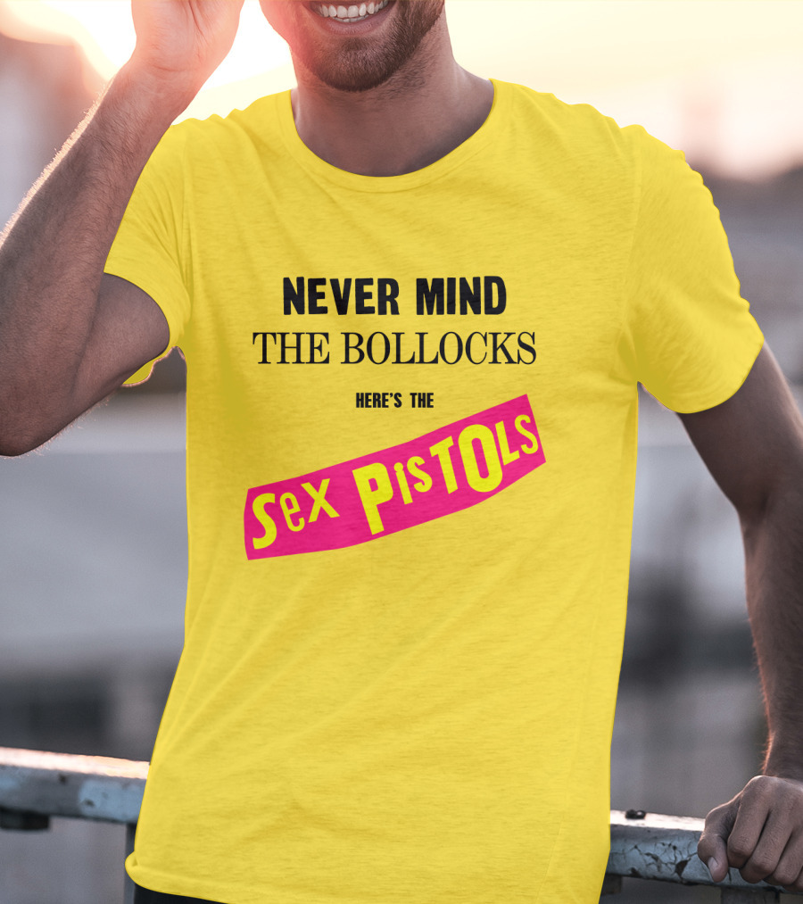 Never Mind The Bollocks Here's The Sex Pistols Classic Punk Rock Album Cover T-Shirt