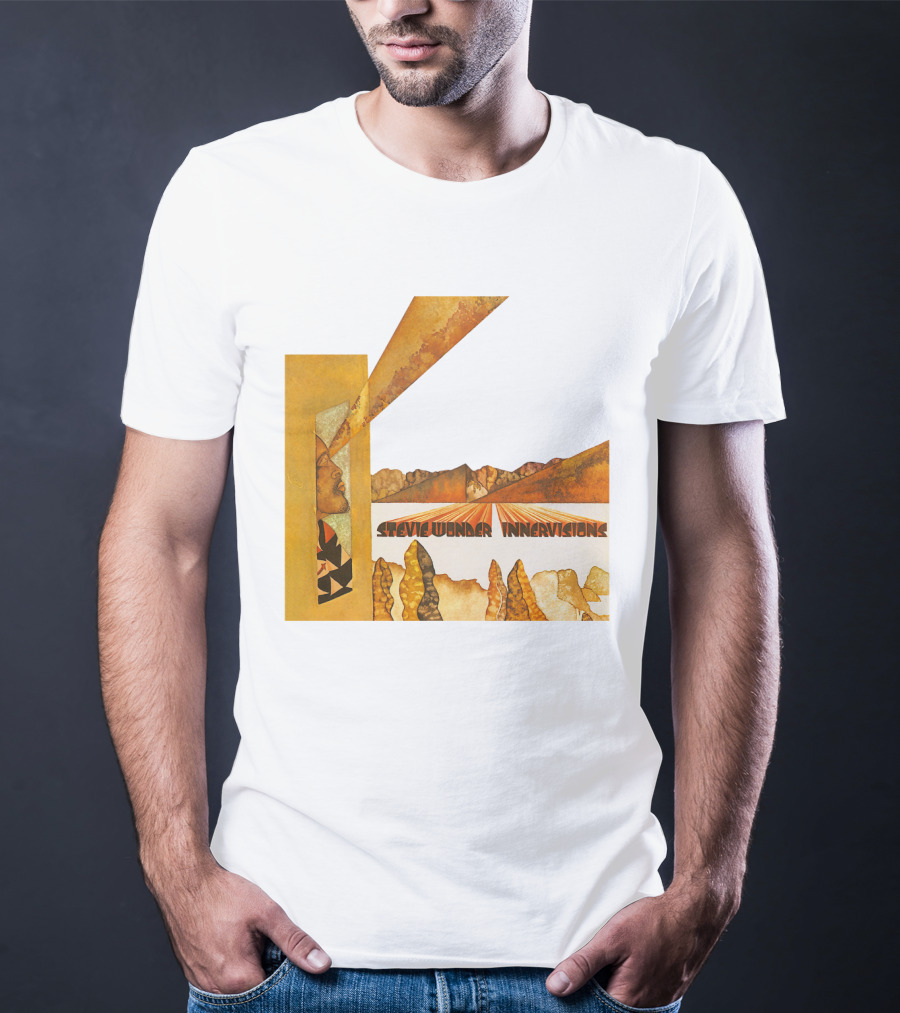 Stevie Wonder Innervisions Album Art Landscape Motif T-Shirt