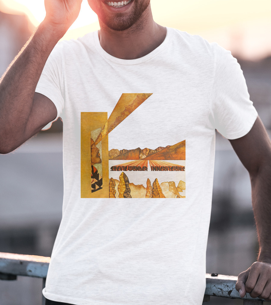 Stevie Wonder Innervisions Album Art Landscape Motif T-Shirt