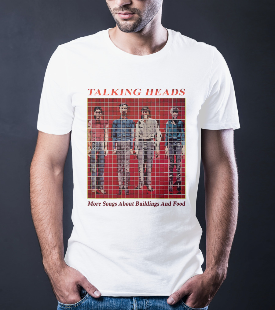 TALKING HEADS More Songs About Buildings And Food Album Cover With Grid T-Shirt