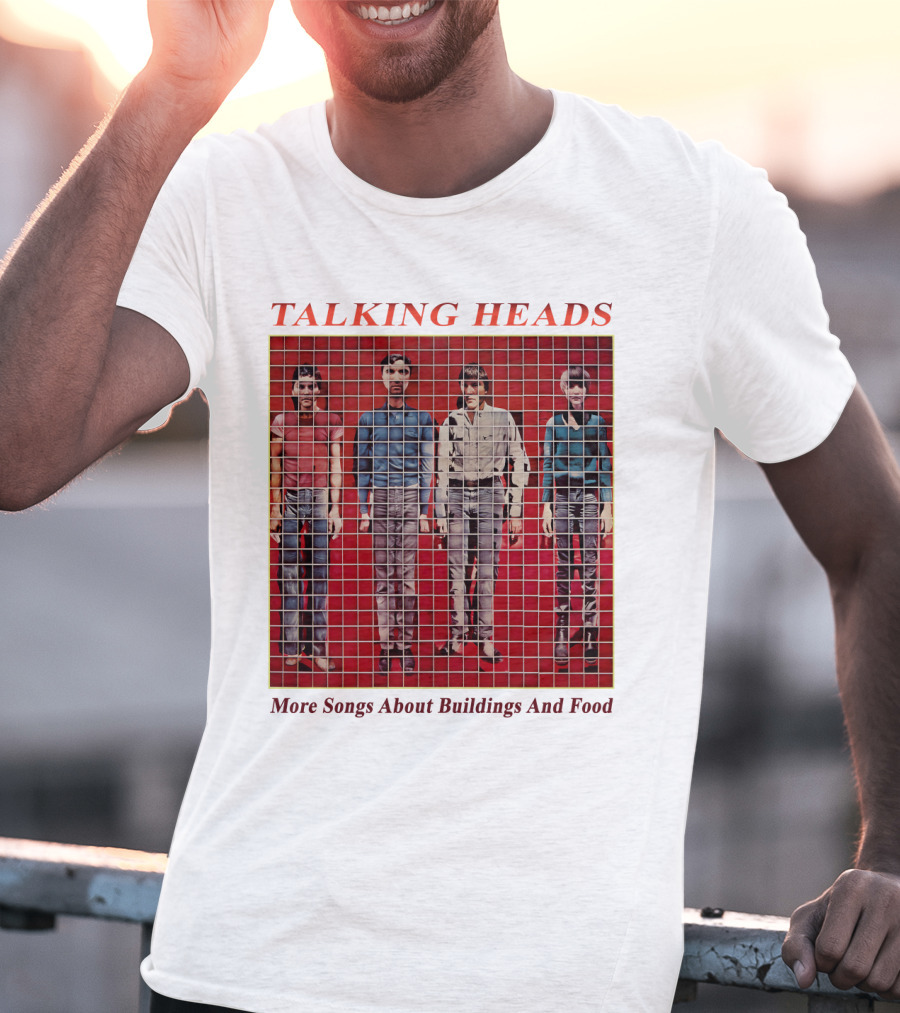 TALKING HEADS More Songs About Buildings And Food Album Cover With Grid T-Shirt