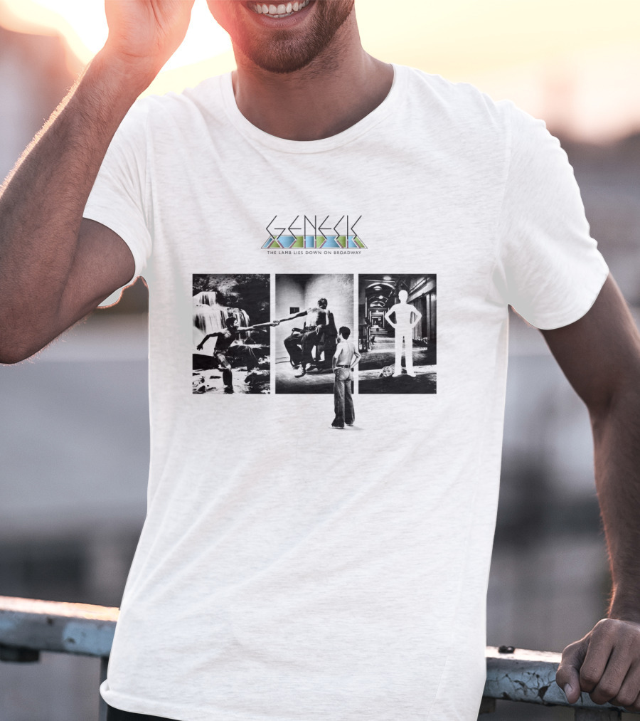 Genesis The Lamb Lies Down On Broadway Vintage Album Cover Montage T-Shirt
