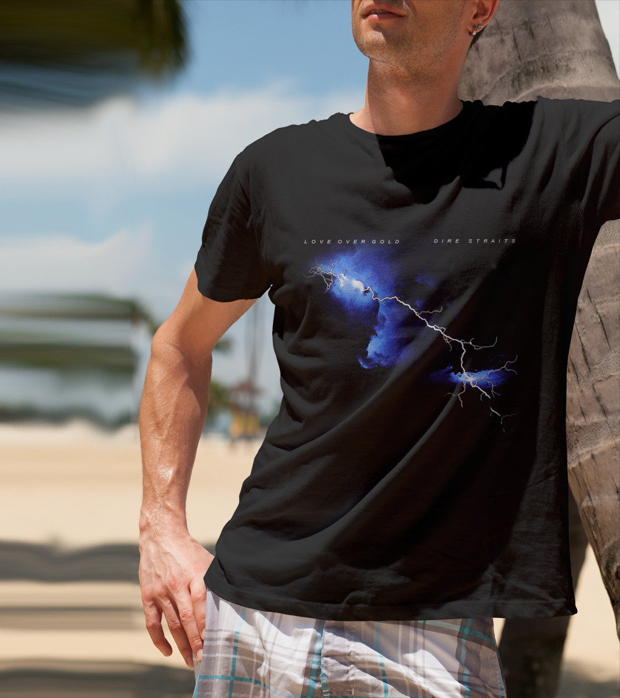 Dire Straits Love Over Gold Lightning Album T-Shirt