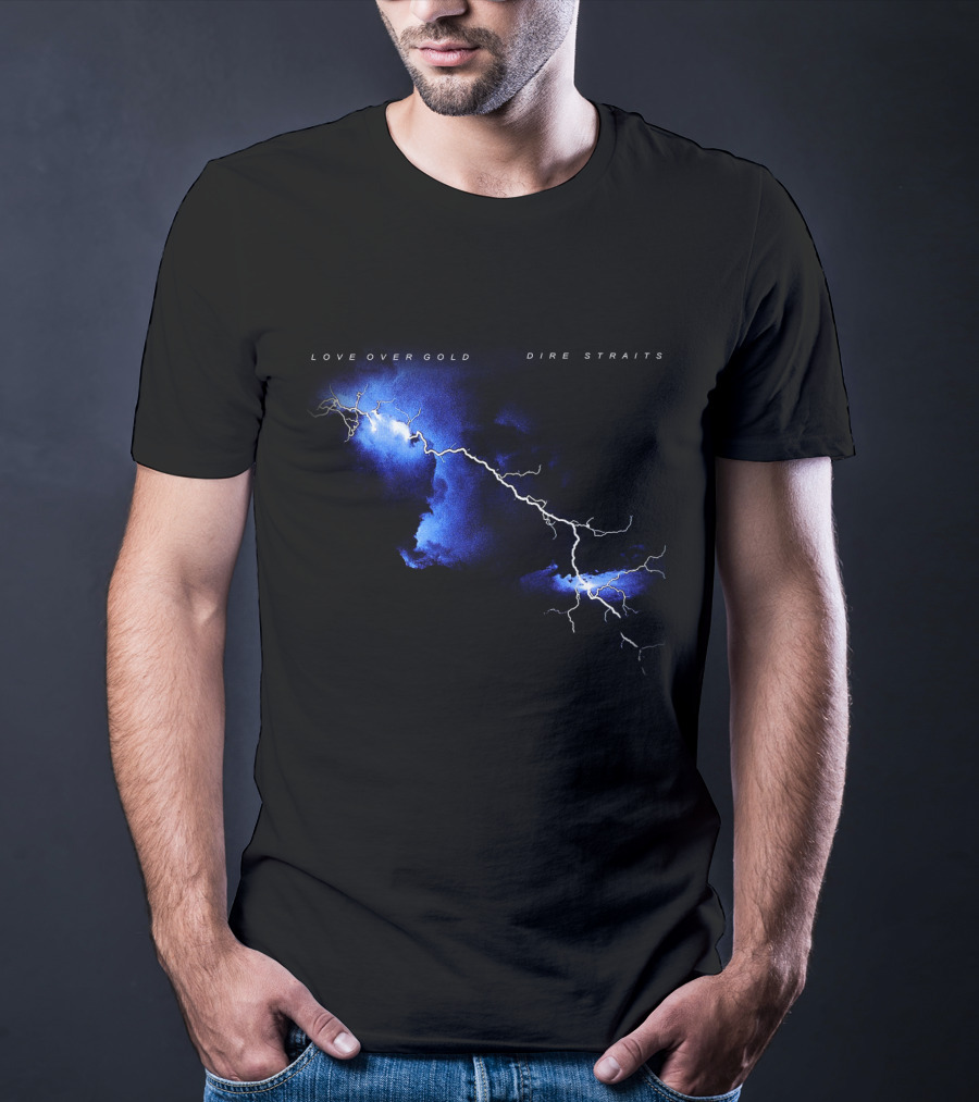 Dire Straits Love Over Gold Lightning Album T-Shirt