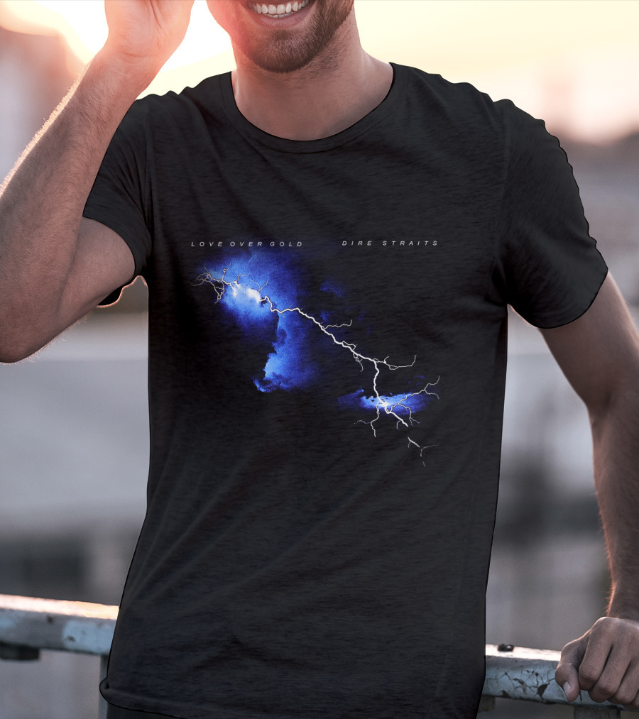 Dire Straits Love Over Gold Lightning Album T-Shirt