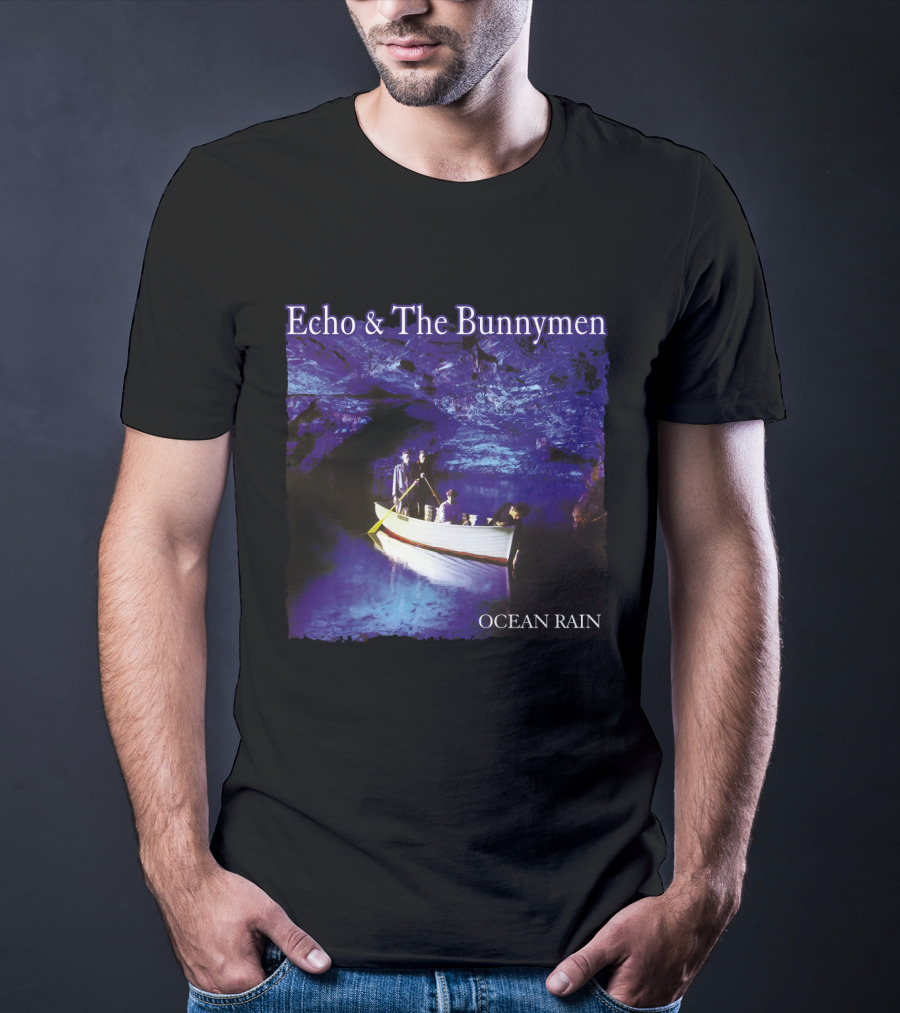 Echo And The Bunnymen Ocean Rain Blue Cave Boat Scene T-Shirt