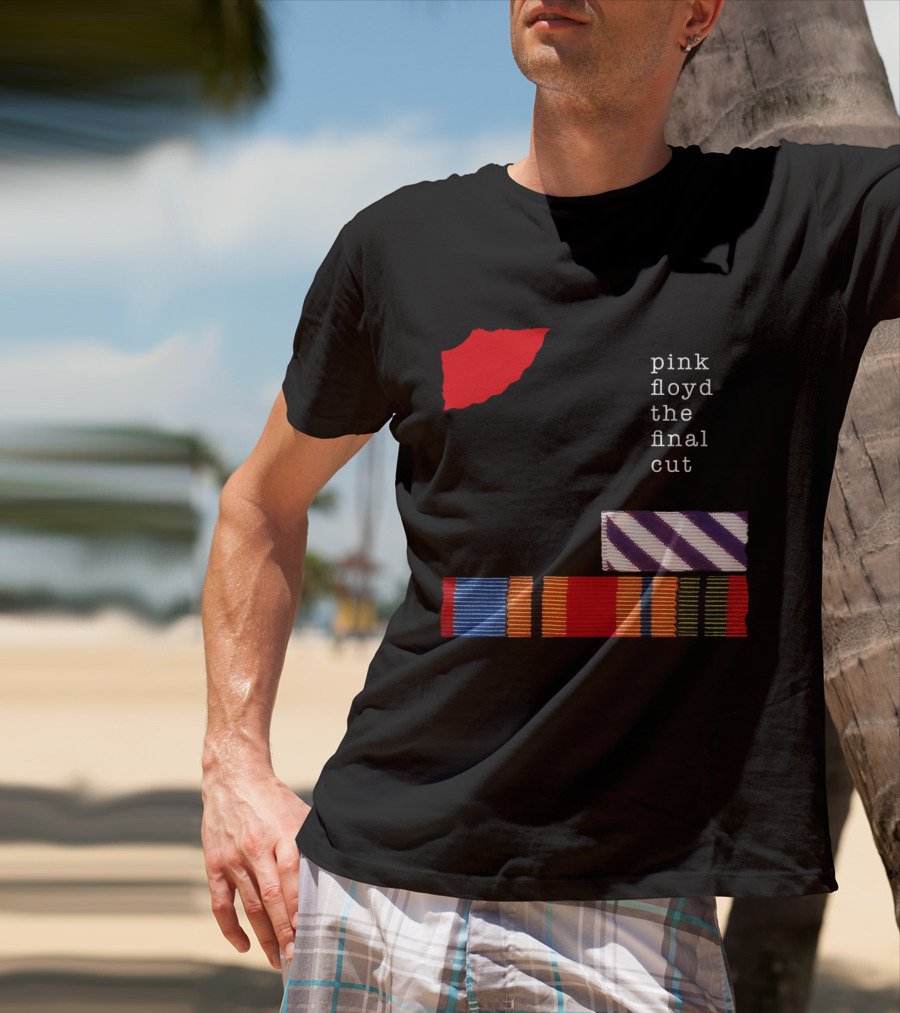 Pink Floyd The Final Cut Album Art With Military Ribbon And Black T-Shirt
