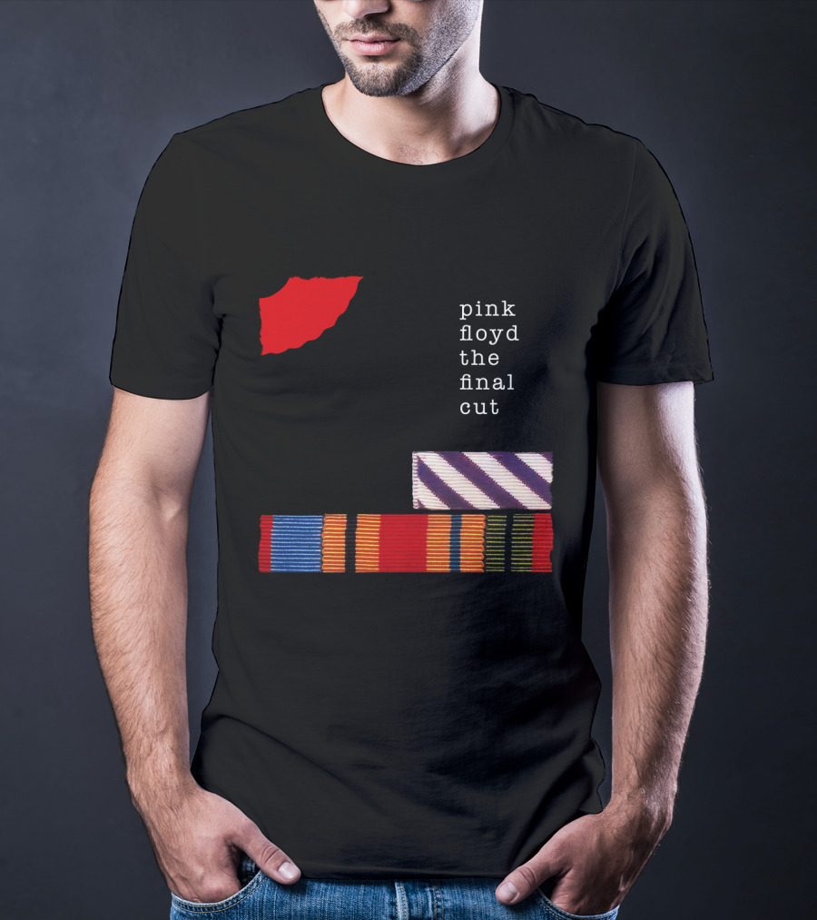 Pink Floyd The Final Cut Album Art With Military Ribbon And Black T-Shirt