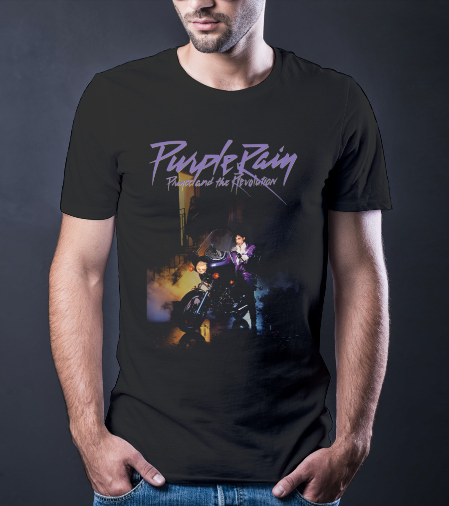 Purple Rain Prince And The Revolution Motorcycle Scene T-Shirt