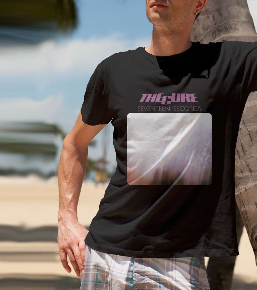The Cure Seventeen Seconds Blurred Trees Album Cover T-Shirt