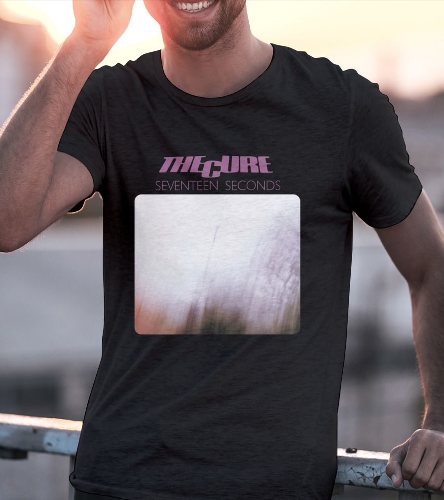 The Cure Seventeen Seconds Blurred Trees Album Cover T-Shirt