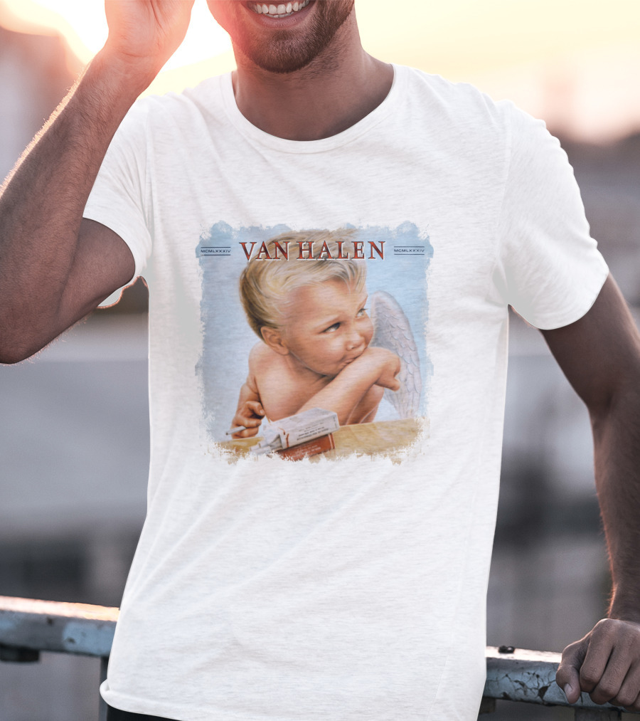 Van Halen 1984 Baby Angel Smoking Album Cover T-Shirt